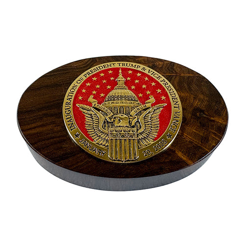 Trump & Vance Inauguration 2025 Desert Ironwood Paperweight - Limited Edition