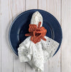 Handwoven Orchid Iraca Palm Napkin Ring in Burgundy - Limited Edition