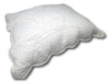 DaDa Bedding Elegant Cottage Ivory White Floral Matelassé Cotton Pillow Sham - Queen Size 20