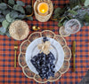 Petal Perfection Scalloped Handwoven Iraca Placemat - Solid Color (one color) / Natural