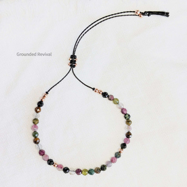 Tourmaline Tassel Tasbih Bracelet | Women's Misbaha - 33 Beads, 4mm