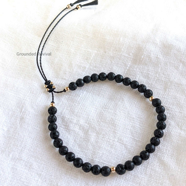 Lava Tassel Tasbih Bracelet | Women's Misbaha - 33 Beads, 4mm