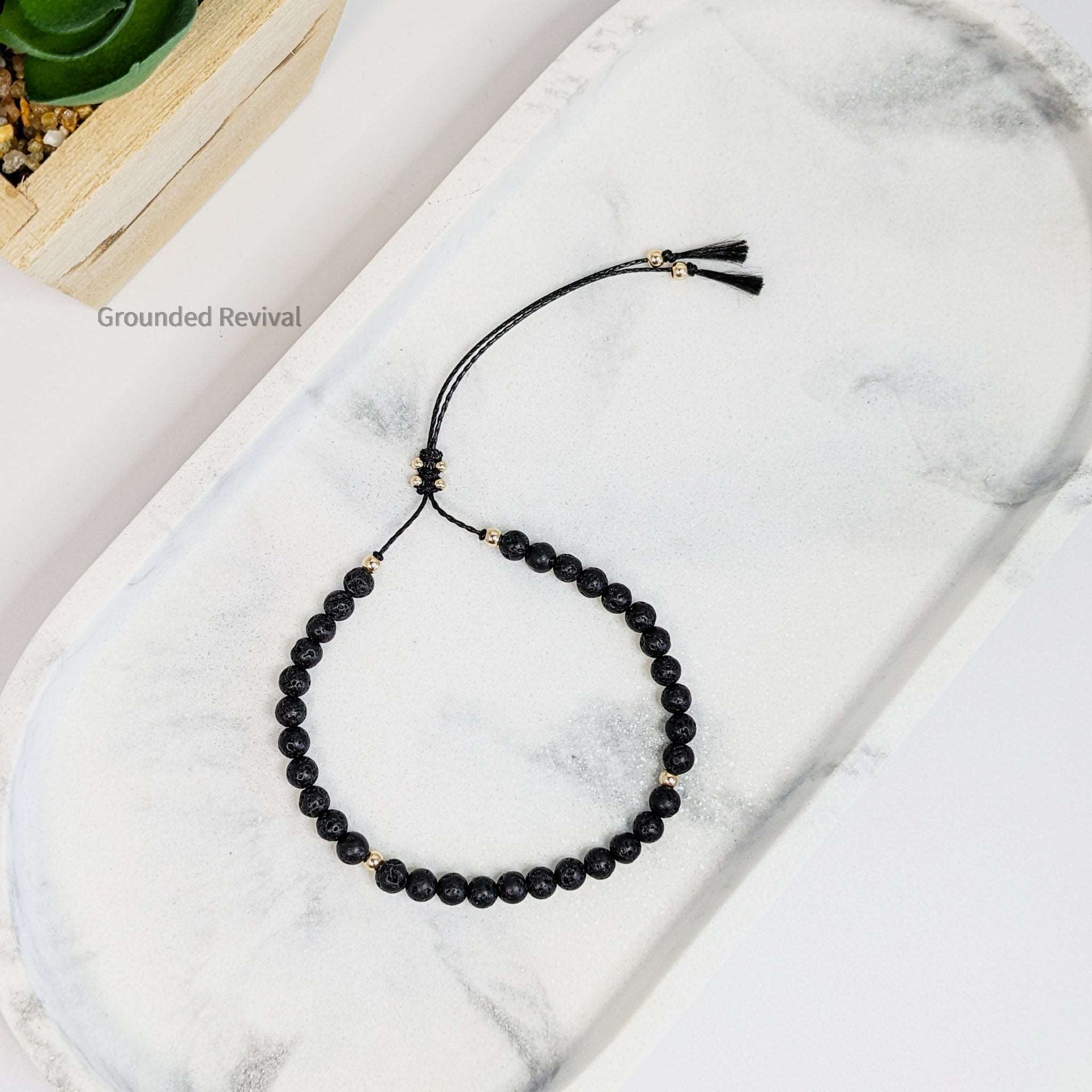 Lava Tassel Tasbih Bracelet | Women's Misbaha - 33 Beads, 4mm