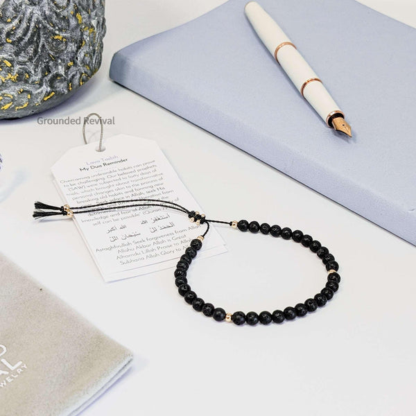 Lava Tassel Tasbih Bracelet | Women's Misbaha - 33 Beads, 4mm