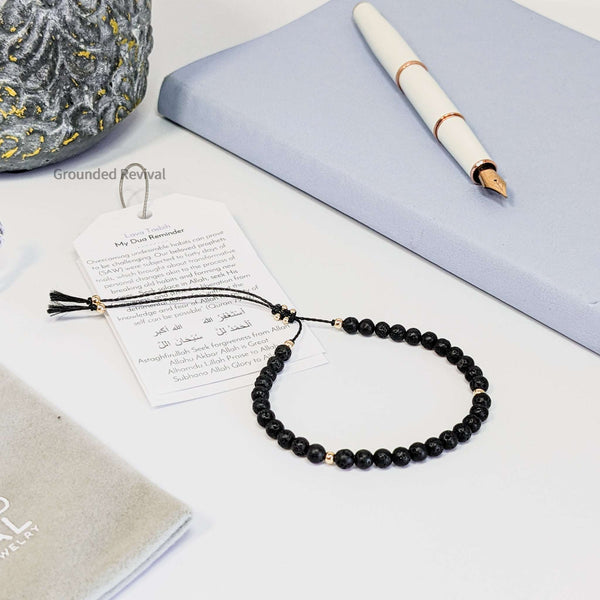 Lava Tassel Tasbih Bracelet | Women's Misbaha - 33 Beads, 4mm