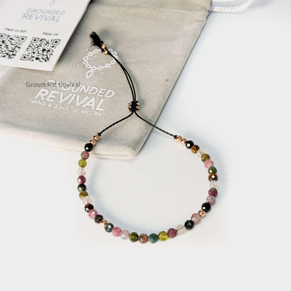Tourmaline Tassel Tasbih Bracelet | Women's Misbaha - 33 Beads, 4mm