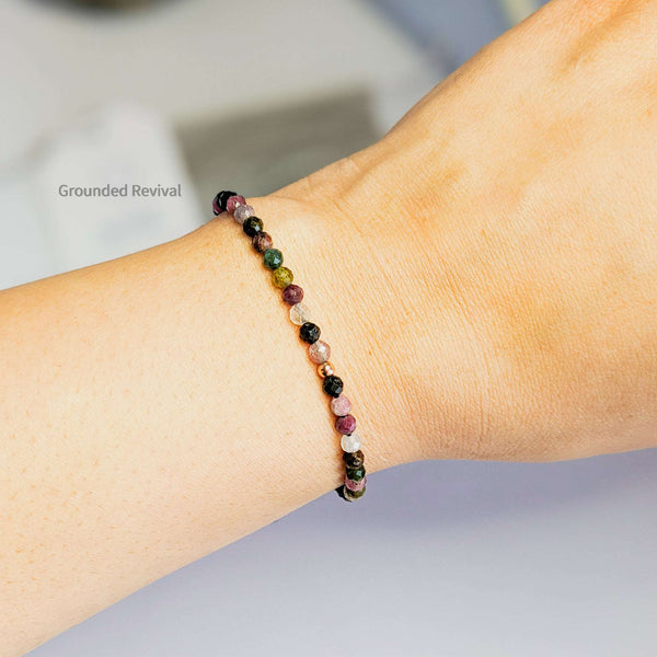 Tourmaline Tassel Tasbih Bracelet | Women's Misbaha - 33 Beads, 4mm