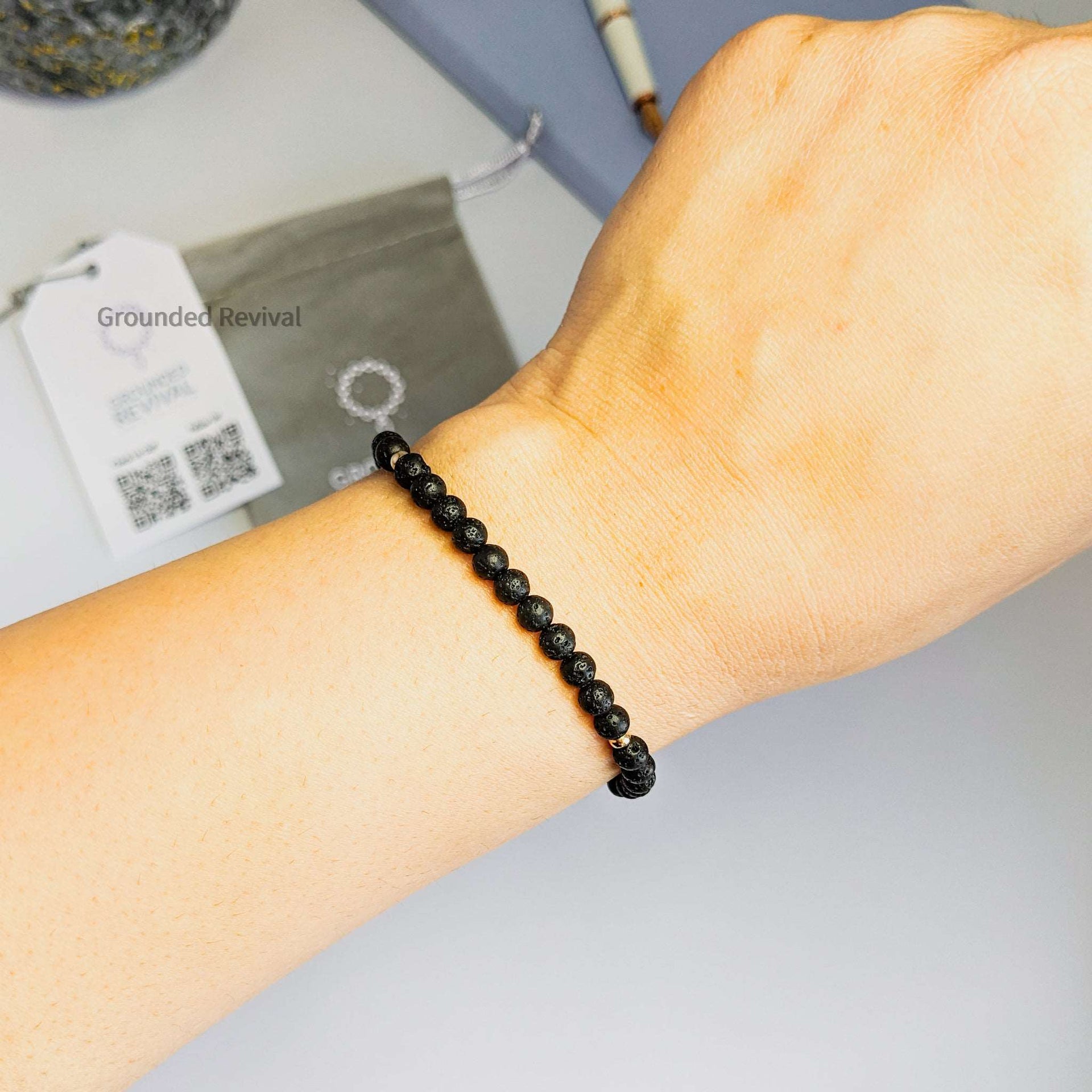 Lava Tassel Tasbih Bracelet | Women's Misbaha - 33 Beads, 4mm