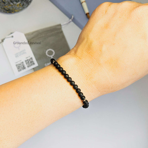 Lava Tassel Tasbih Bracelet | Women's Misbaha - 33 Beads, 4mm