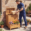 Package Delivery Box with Planter Box for Pool Accessories and Garden Tools
