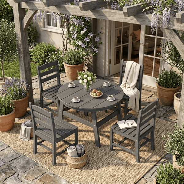 Pamapic_HDPE_Outdoor_Dining_Table_and_Chairs_with_Umbrella_Hole8871029440572Pamapic47292941172796 - Gifts for You 'n Me - www.giftsforyounme.com