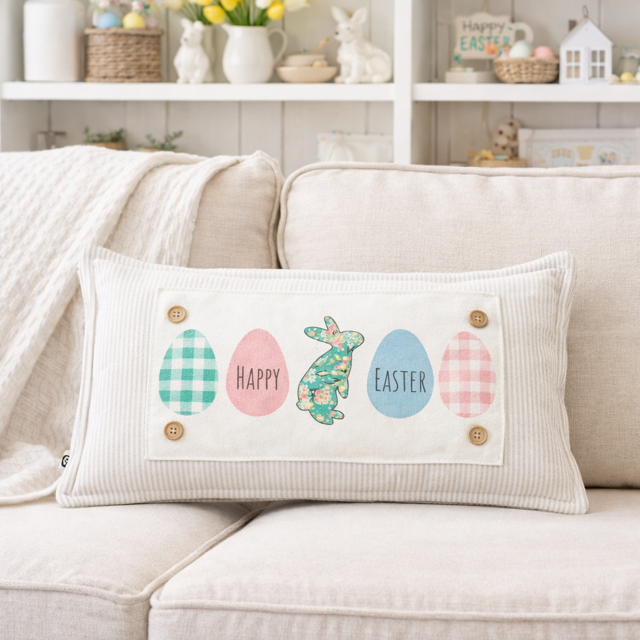 PILLOW ONLY (with fluffy insert): Natural Boho Cream: RECTANGLE BOHO PILLOW (with fluffy insert)