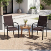 Patio Dining Chairs Set of 2/4/6 Stackable Outdoor Armchairs-Set of 2