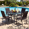 Patio Dining Chairs Set of 2/4/6 Stackable Outdoor Armchairs-Set of 4
