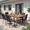 Patio Dining Chairs Set of 2/4/6 Stackable Outdoor Armchairs-Set of 6