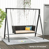 Patio Metal Swing Stand with A-Shaped Structure-Black