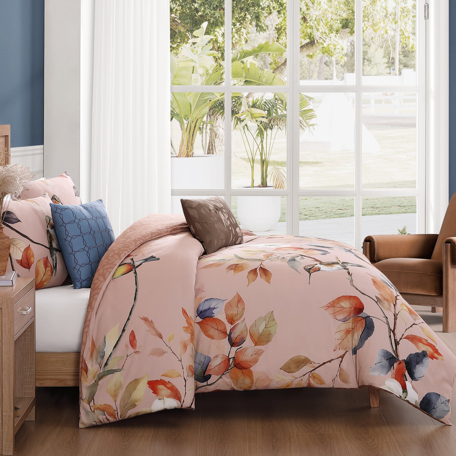 Bebejan Peachy Dogwood 5 Piece Reversible Comforter Set