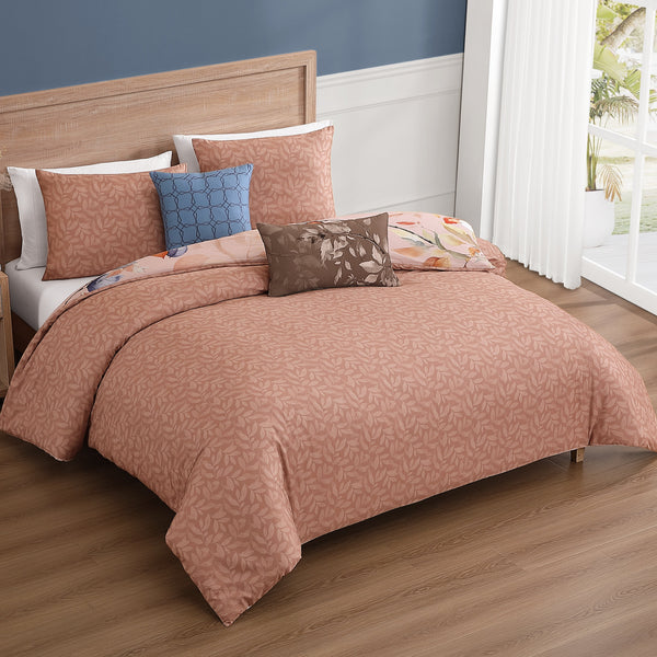 Bebejan Peachy Dogwood 5 Piece Reversible Comforter Set