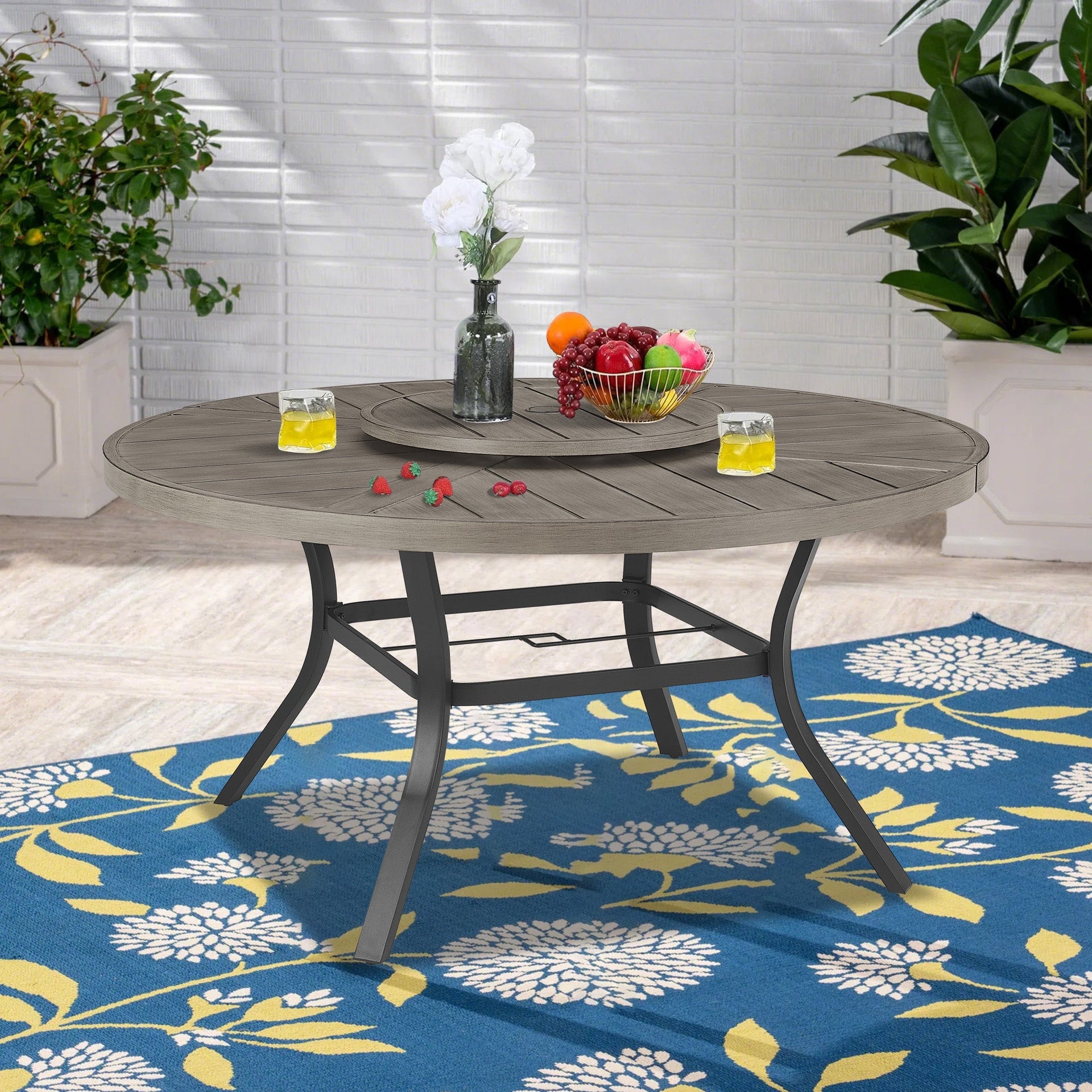 PEAKHOME Azur Patio Aluminum Round 60