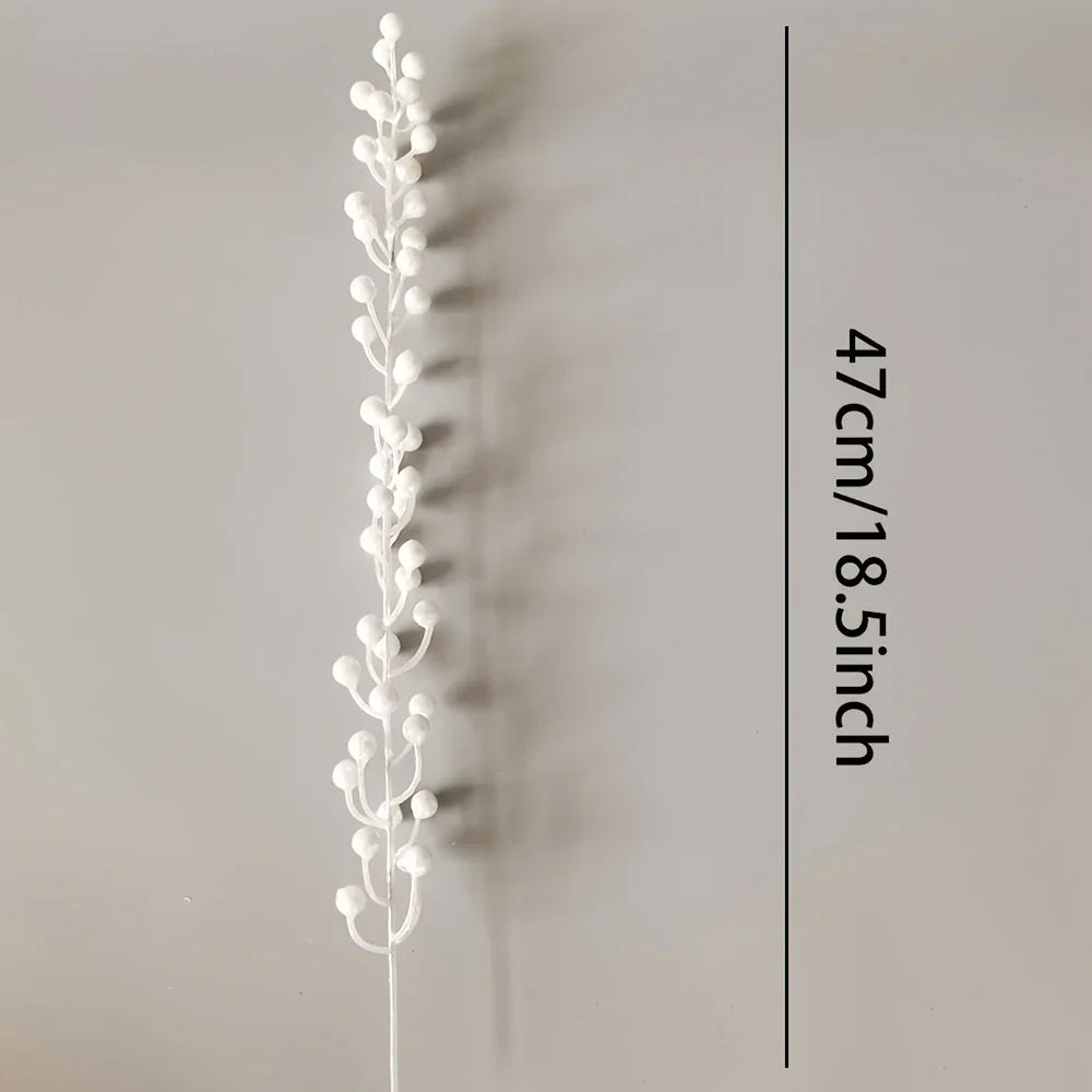 Pearl Berry Stems 10-Pack - Faux Berries for Holiday Decor