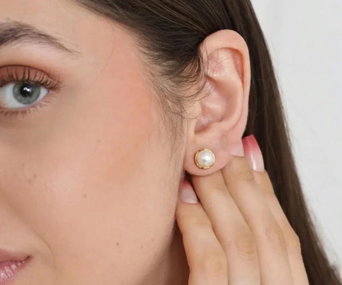 Pearl Stud Earrings for Women