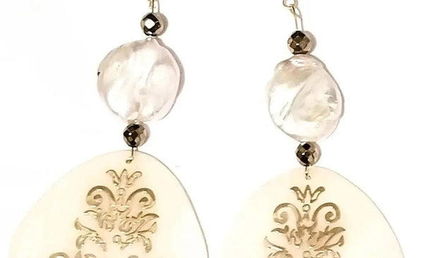 Pearl and Shell Earrings - Gifts for You 'n Me