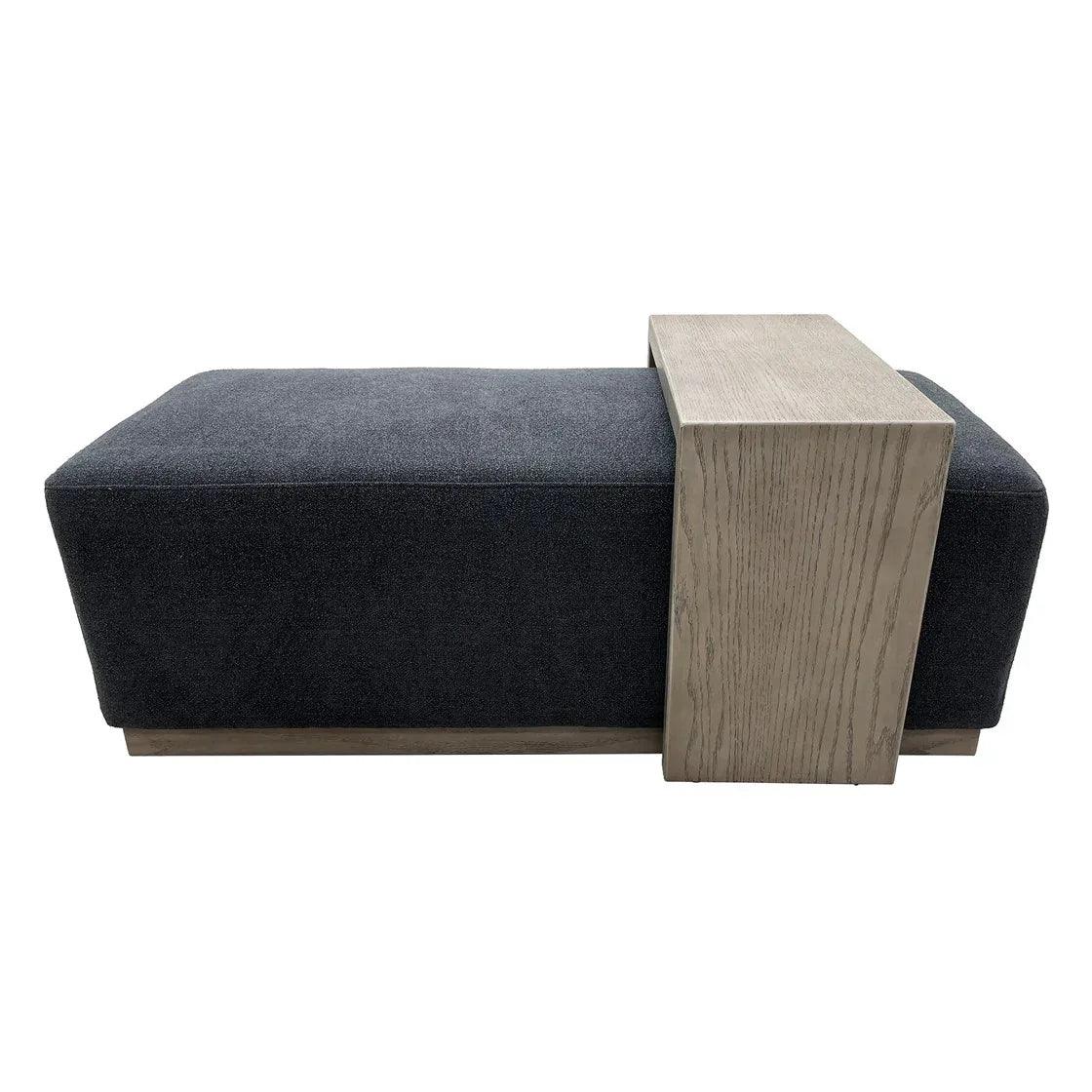 Peggy Bench/Cocktail Ottoman With Table - Dark Grey - Gifts for You 'n Me