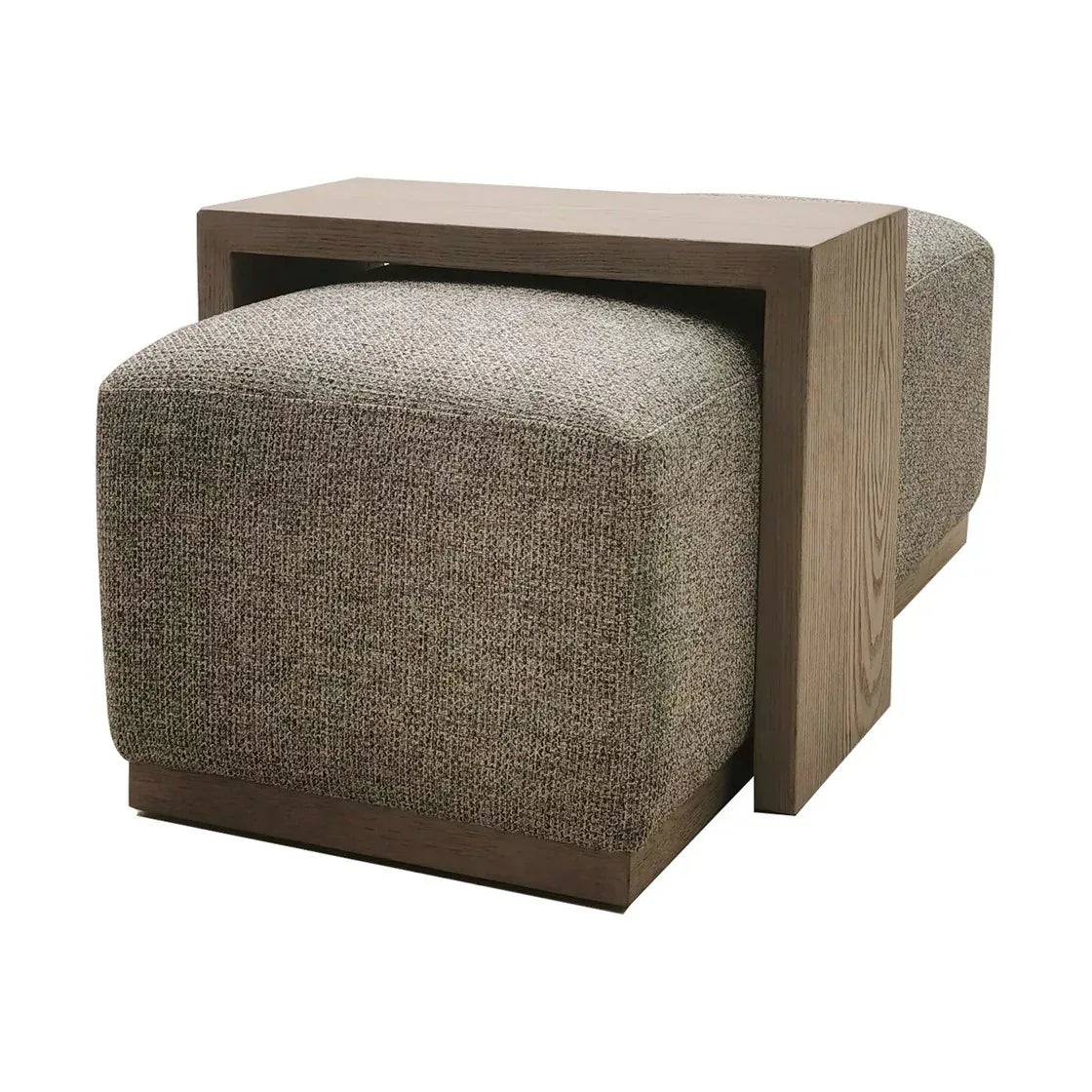 Peggy Bench/Cocktail Ottoman With Table - Tweed/Multi - Gifts for You 'n Me