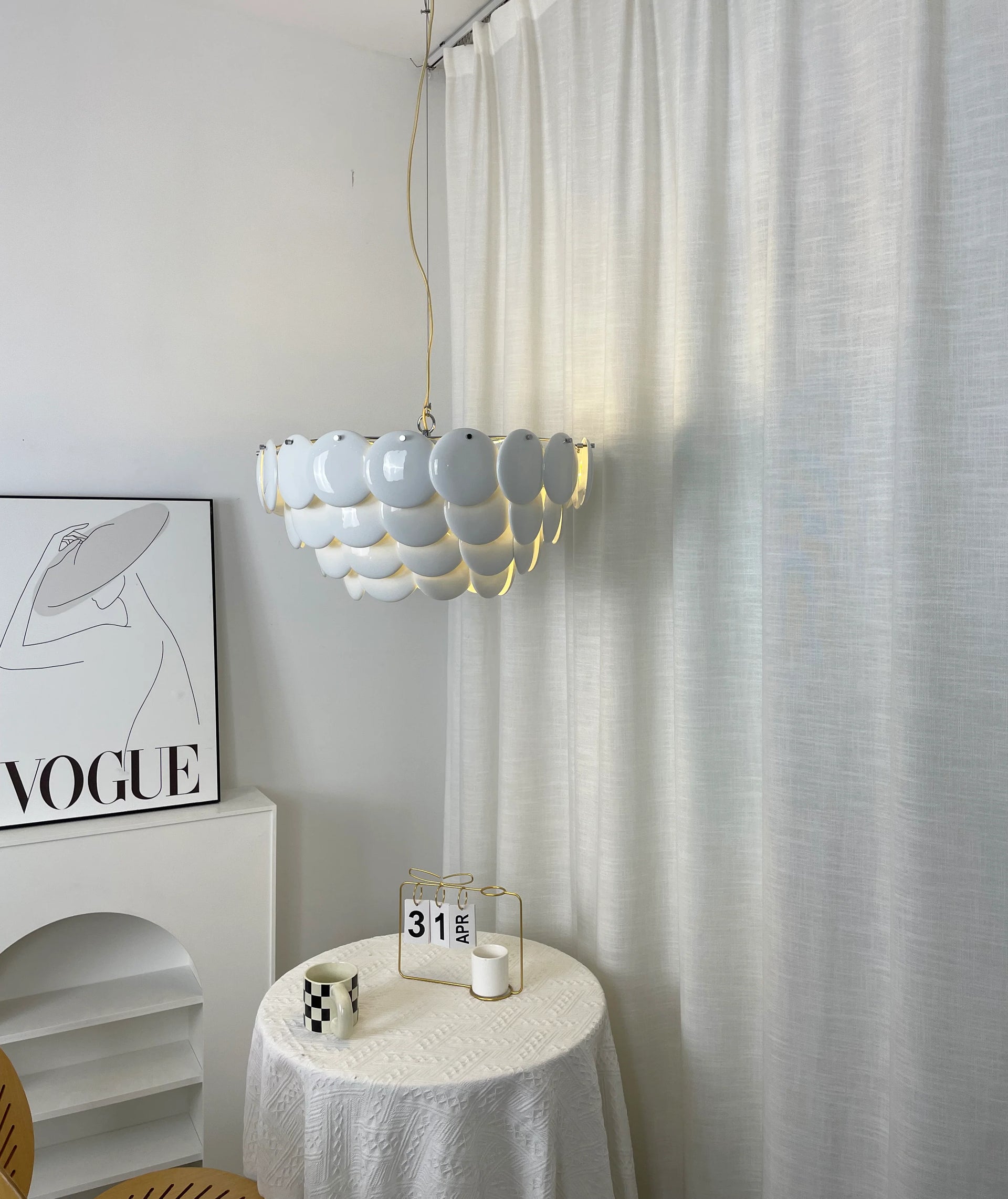 Pembridge White Ceramic Chandelier