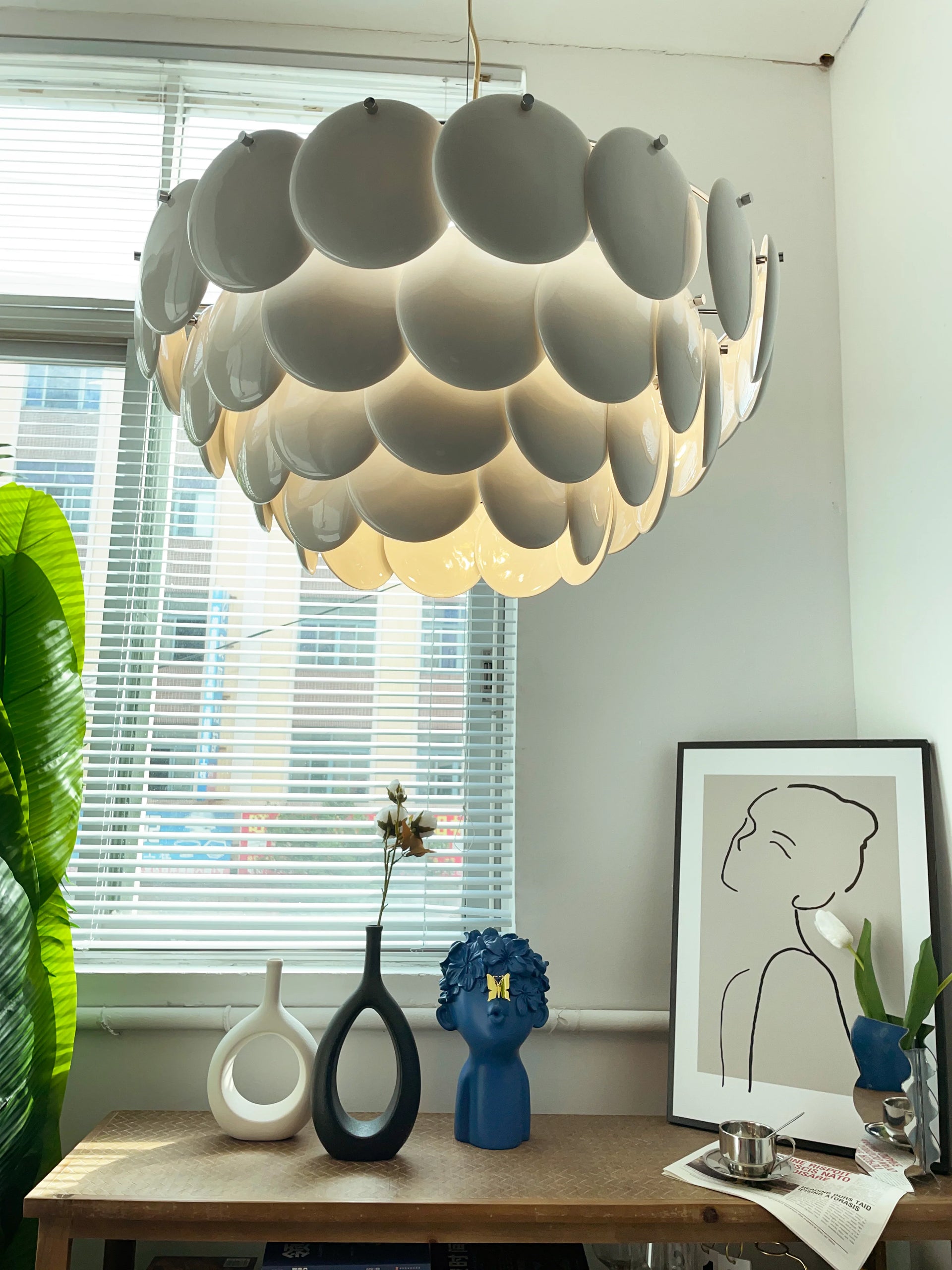 Pembridge White Ceramic Chandelier