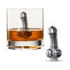 Unique Whiskey & Wine Chiller - Funny Liquor Ice Chilling Suction Cup, Beverage Cooler, Peni Shaped Gag Gift For Whiskey, Bourbon, Tequila, Vodka Lover, Reusable Stainless Steel - Just Freeze It!