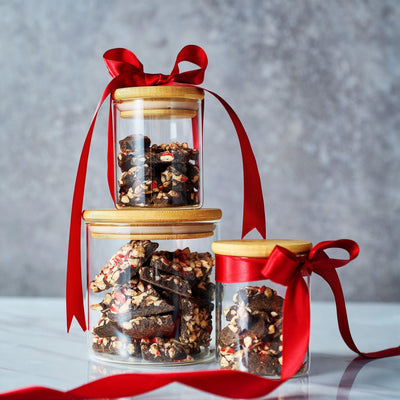 Dark Chocolate Premium Peppermint Bark - 450G Holiday Bark Assorted Squares - Christmas Candy, Sweets Gift Tin, Old Fashioned Holiday Treat for Stocking Stuffer, Party - Made in Turkey