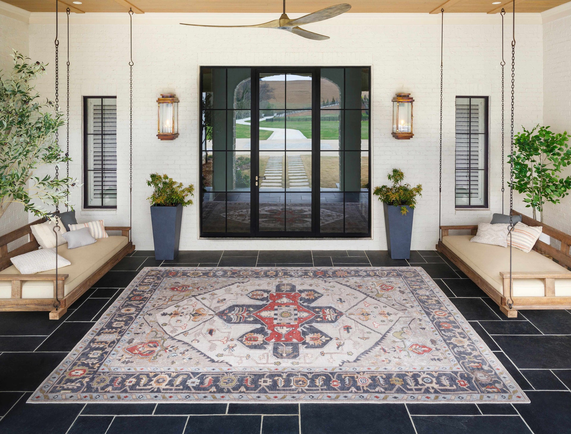 Sumiton White Textured Crochet Cotton Throw Pillow