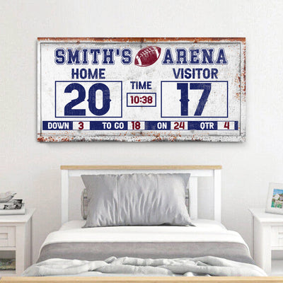 Personalized Football Scoreboard Sign
