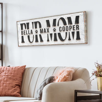 Personalized Fur Mom Sign