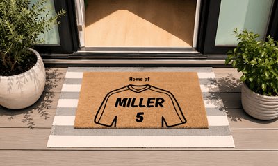 Personalized Jersey Print Coir Mat