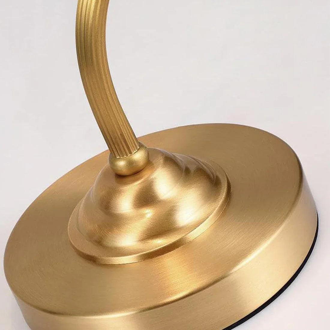 Brass Glass Petal Table Lamp E26 Dimmable 16.5