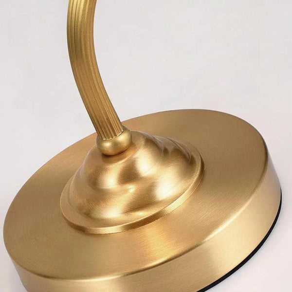 Brass Glass Petal Table Lamp E26 Dimmable 16.5