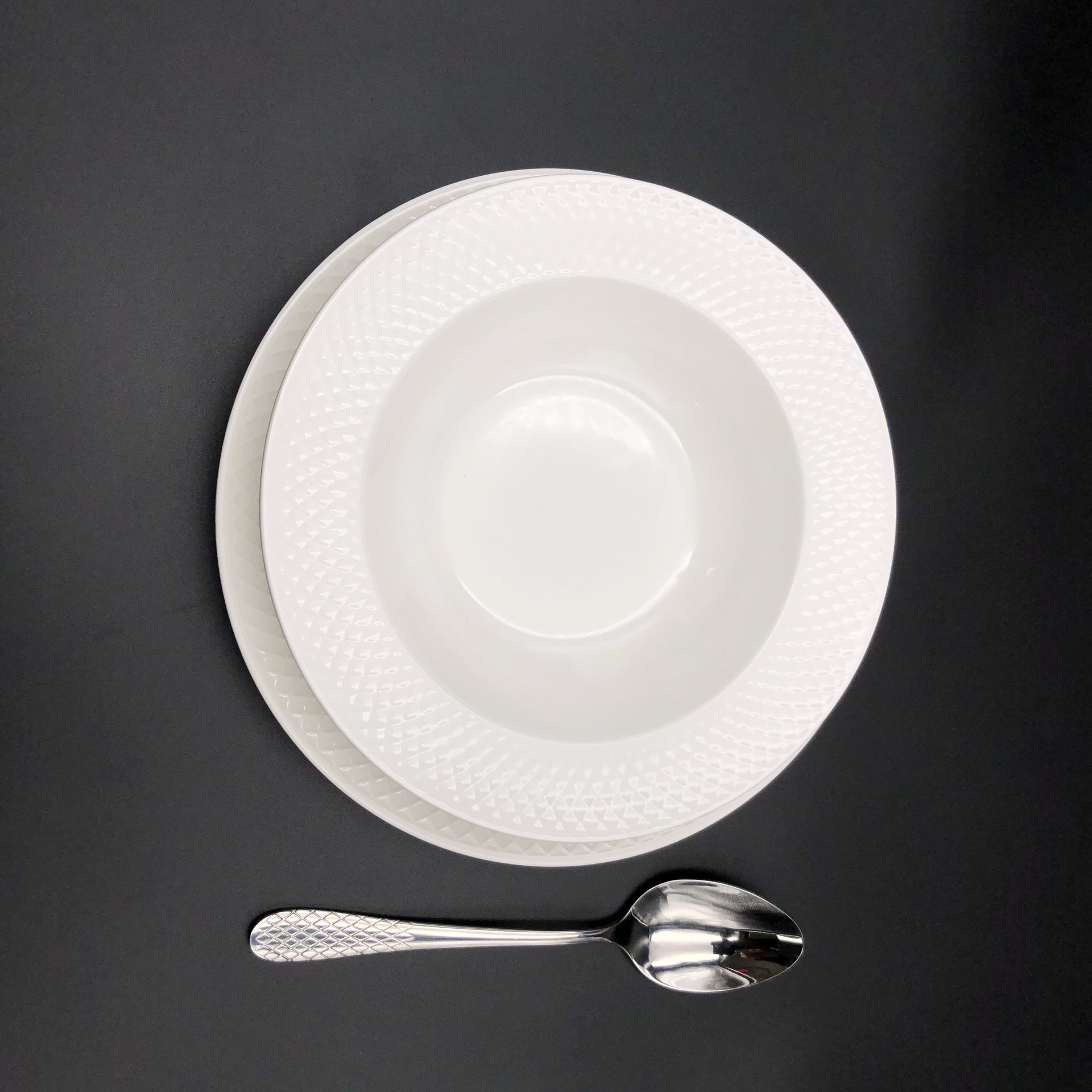 Fine Julia Porcelain Deep Plate Dinnerware Set For 6 Including 10