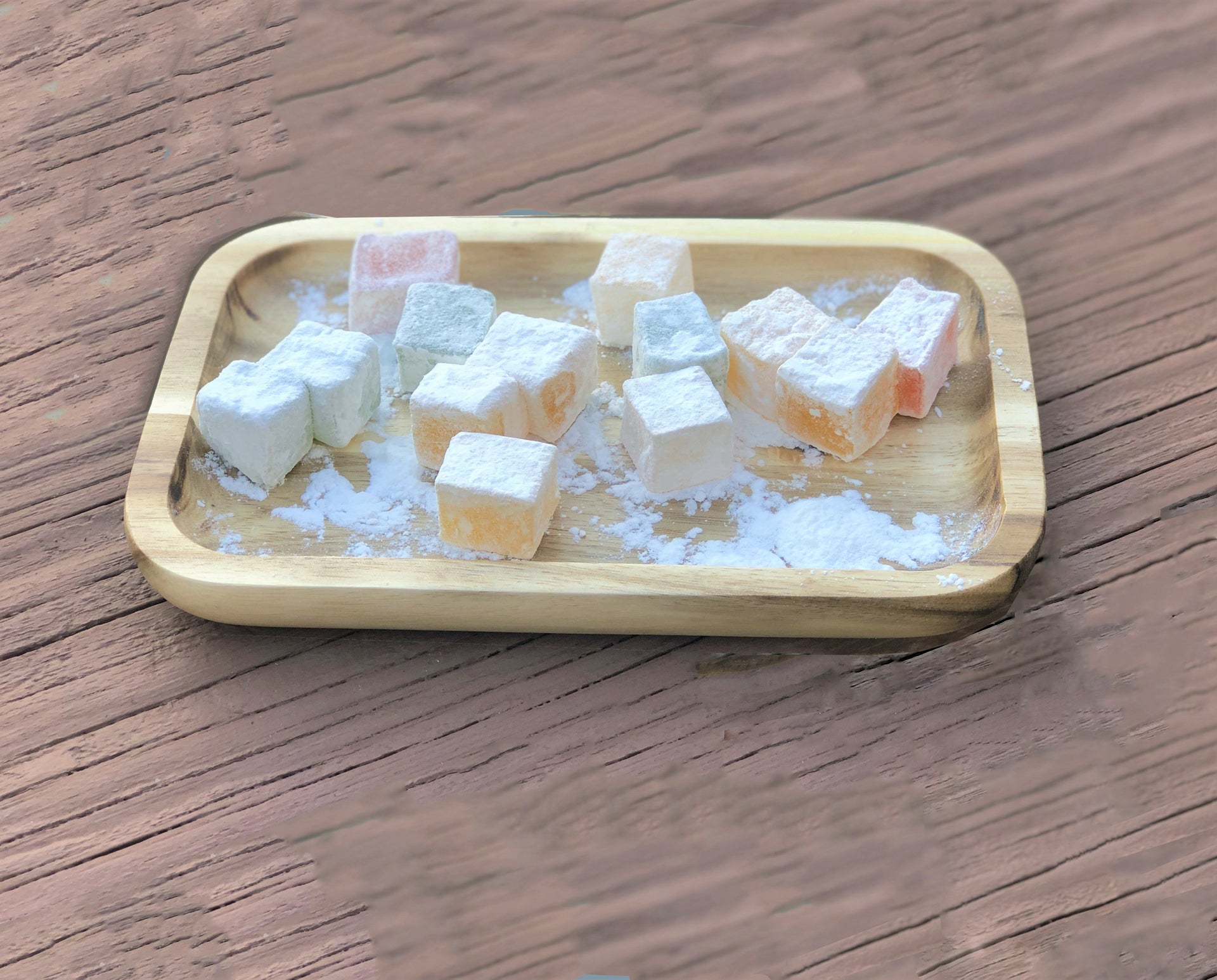 Zavis Green Acacia Wood Serving rectangle Stackable Tray / Dish 6