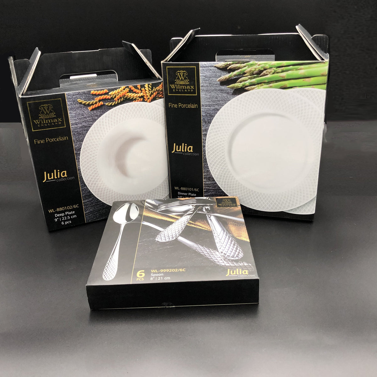 Fine Julia Porcelain Deep Plate Dinnerware Set For 6 Including 10