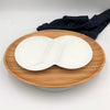Bamboo And Fine Porcelain Oval Dish/plate Setting