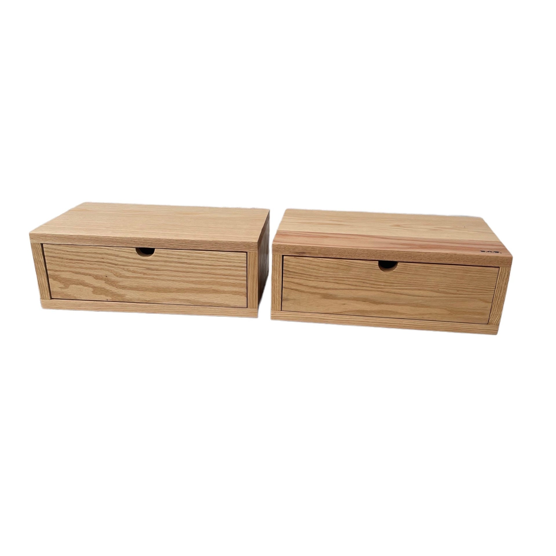 White Oak Floating Bedside Tables- Set of 2