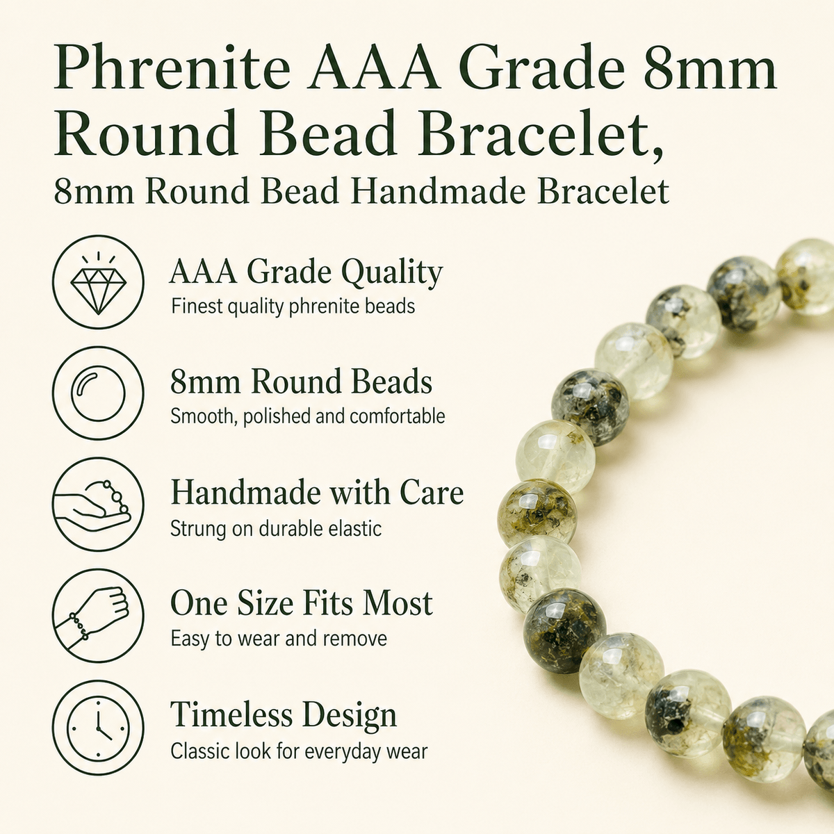 Phrenite Bracelet (Prosperity and Expansion)
