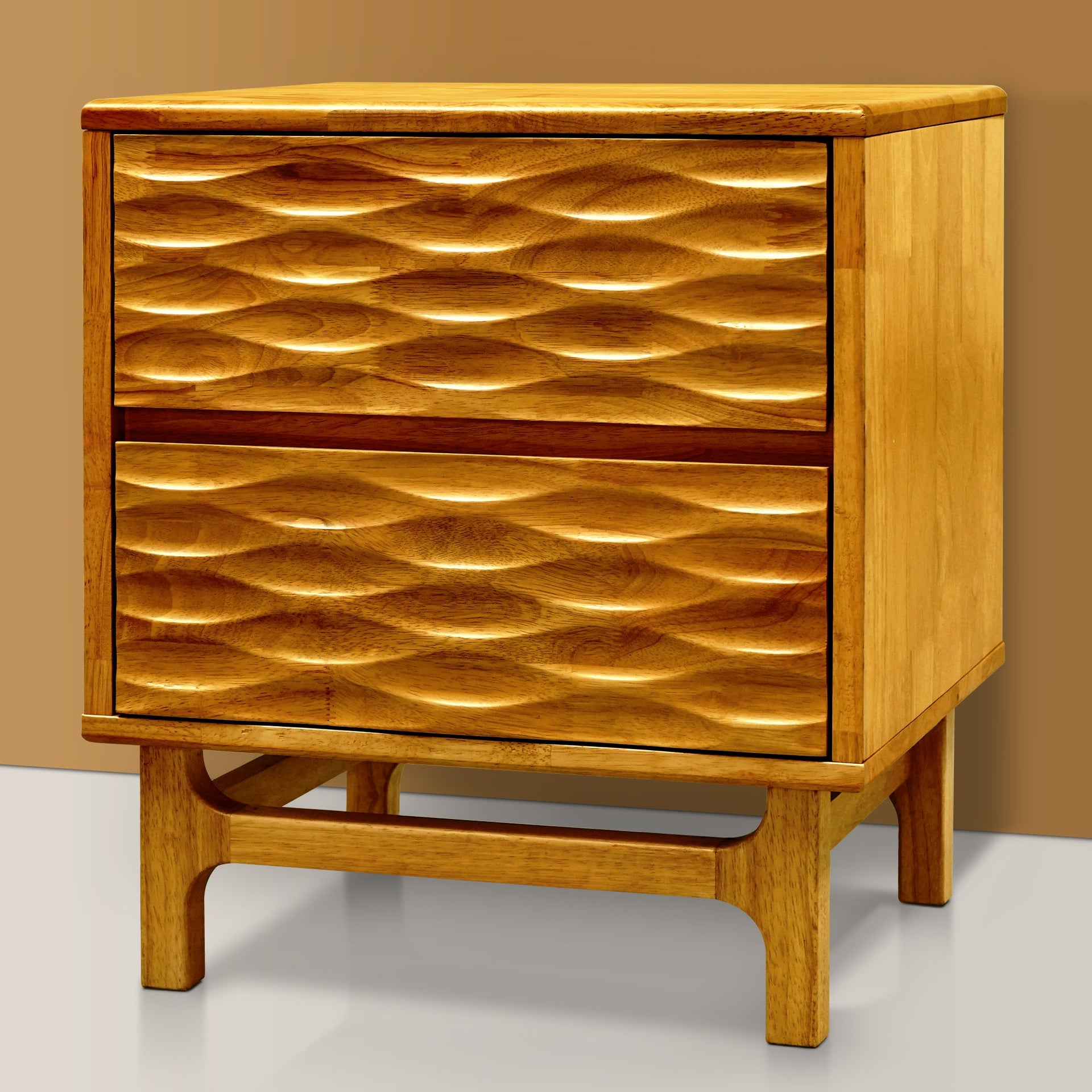 Acacia Elara Nightstand with 2 Drawers