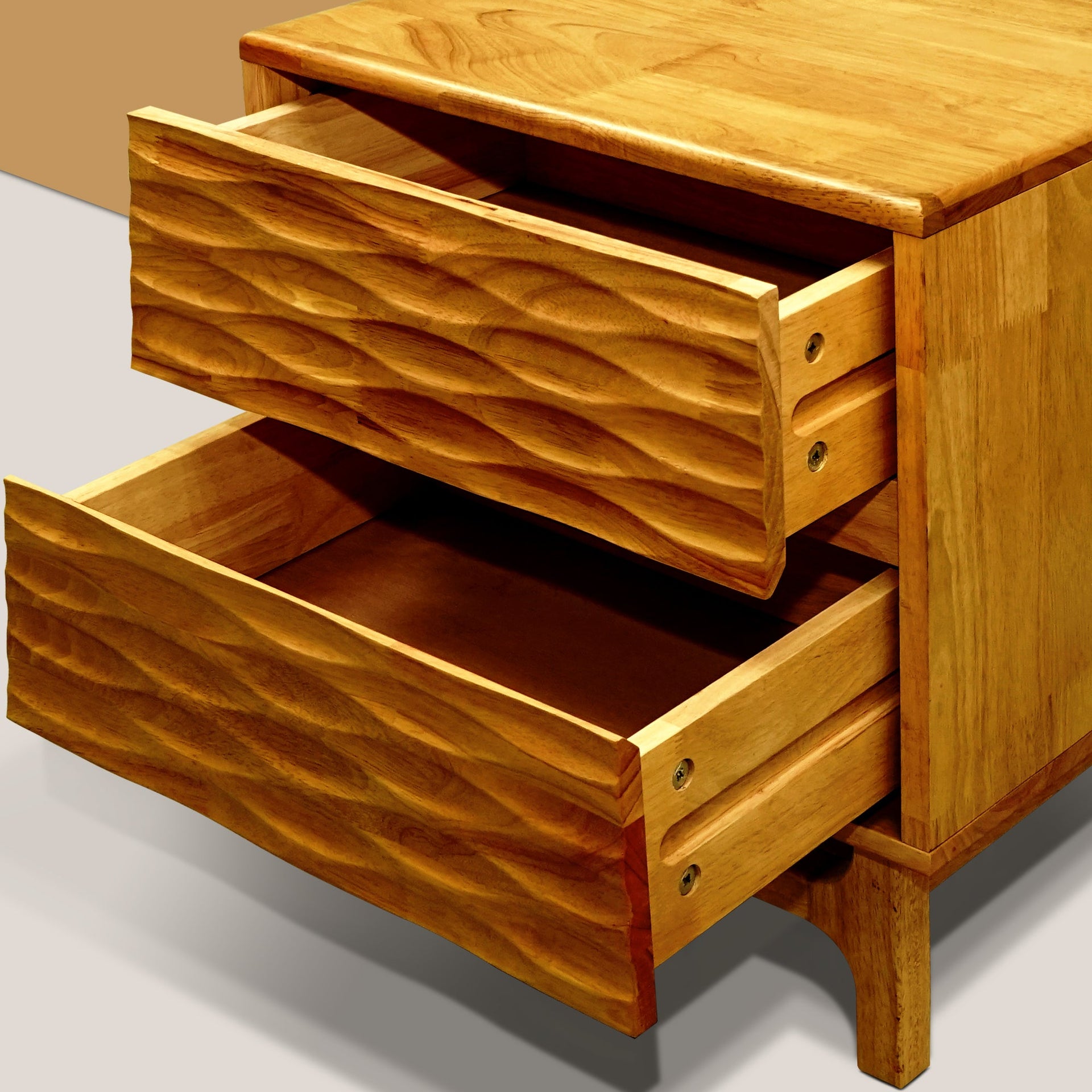 Acacia Elara Nightstand with 2 Drawers