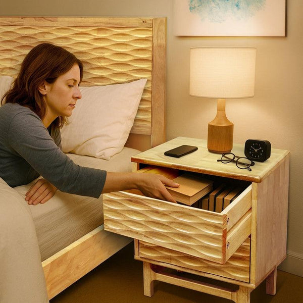 Elara Solid Wood Nightstand