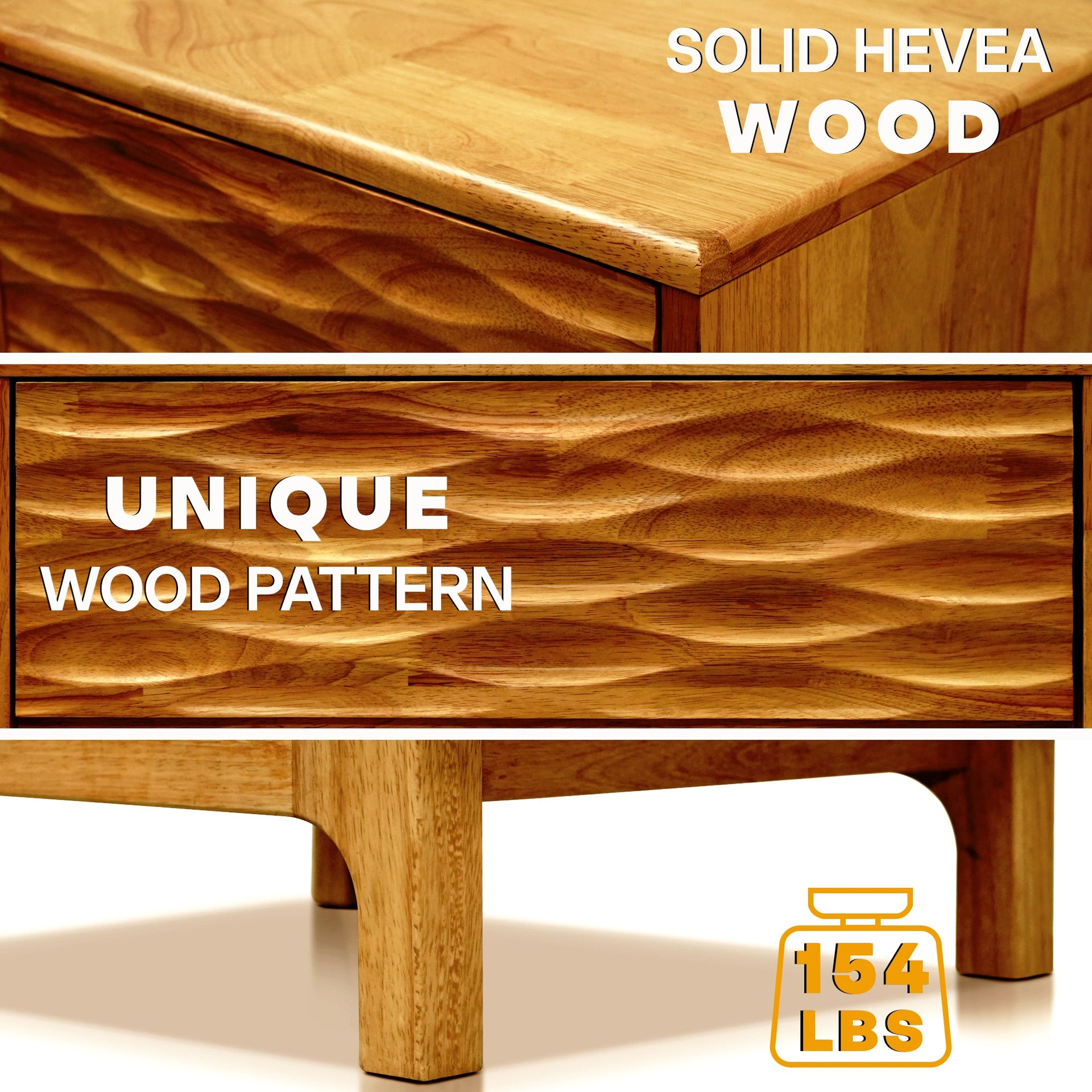 Acacia Elara Nightstand with 2 Drawers