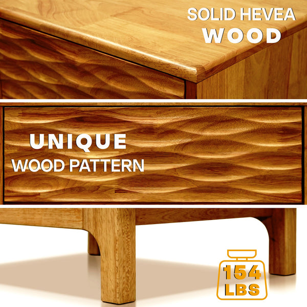 Acacia Elara Nightstand with 2 Drawers