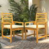 Tranquillo Solara Acacia Wood Outdoor Chairs Set of 2 with Cushions